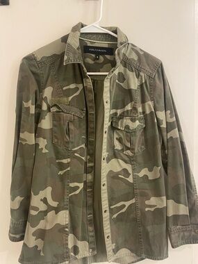Ashley Mason Camouflage Utility Jacket - Olive & Tan